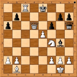 ( 27.e6 Rd8 28.Rc8 Qxh2+ 29.Kxh2 Rxc8 30.Qd7+ Kf8 31.Qf7#) Completes the difficult mate in 6.
