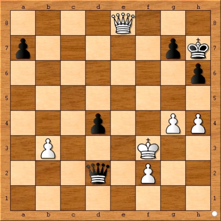 Final position from Game 4 of the 2014 FIDE World Chess Championship