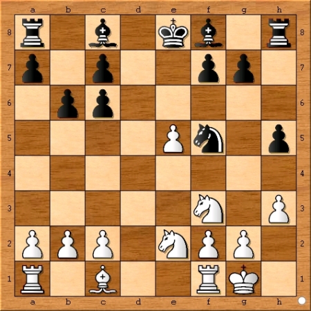 The position after Viswanathan Anand plays 11... b6.