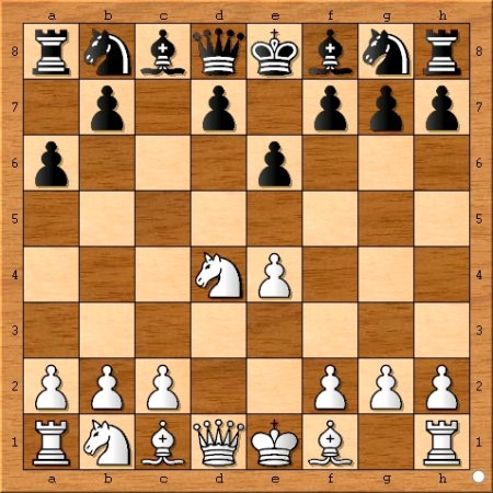 The position after Viswanathan Anand plays 4... a6.
