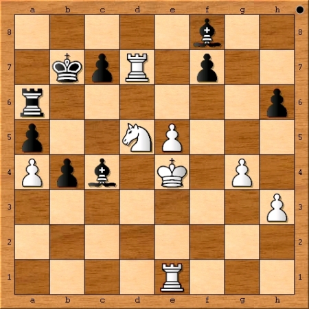 Position after Magnus Carlsen plays 34. Nd5.