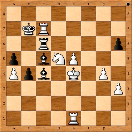 Position after Magnus Carlsen plays 36. Rxc7+.